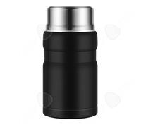 C Boîte alimentaire isotherme en acier inoxydable 750ml noir portable tasse de cuisson à isolation pot à ragoût sous vide portable