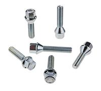 C CARBONADO Lot de 10 Boulons de Sécurité Torx M12 x 1,5 50mm avec Adaptateur pour Jantes Aluminium et Serrage des Écrous à Étoile
