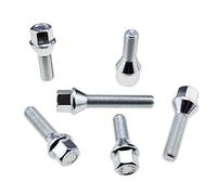 C CARBONADO Lot de 16 Boulons de Roue M12x1,2 50mm Clé 17 mm Siège Conique pour Jantes Aluminium et Acier