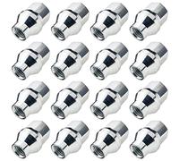 C CARBONADO Lot de 16 Écrous de Roue M12x1,25 avec Collet 6mm SW19 - Fixation Jantes Aluminium et Acier
