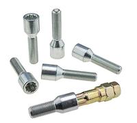 C CARBONADO Lot de 20 Boulons de Sécurité Torx M12x1,5 26mm avec Adaptateur pour Jantes Aluminium et Serrage des Écrous à Étoile