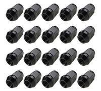 C CARBONADO Lot de 20 Écrous de Roue 1/2" 20 UNF vis coniques noir pour Montage Jantes Aluminium et Acier