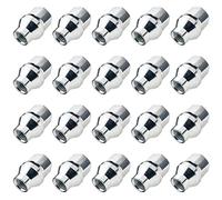 C CARBONADO Lot de 20 Écrous de Roue M12 x 1,50 34mm vis coniques Zingués SW19 pour Montage Jantes Aluminium et Acier