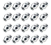 C CARBONADO Lot de 20 Écrous de Roue M12x1,25 avec Collet 6mm SW19 pour Jantes Aluminium et Acier
