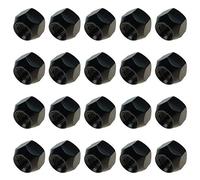 C CARBONADO Lot de 20 Écrous de Roue M14x1,50 17mm Noir SW21 pour Montage Jantes Aluminium et Acier