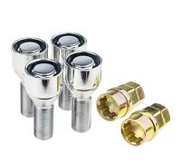 C CARBONADO Lot de 4 Boulons Antivol M14x1,25 avec Clé pour Jantes Aluminium et Acier