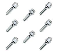 C CARBONADO Lot de 8 Boulons de Roue M12x1,5 45 mm Siège Conique 60° Clé 17 mm pour Jantes Aluminium et Acier