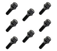 C CARBONADO Lot de 8 Boulons de Roue M12x1,50 45mm Siège Conique 60° Clé 17 mm Noirs pour Jantes Aluminium et Acier