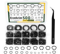 C-clips Circlips Assortiment 500 Pcs 21 Tailles Circlips Kit noir pour pièces Mécani ques, Fenêtres, Voitures, Roulements etc avec Boîte en Plastique