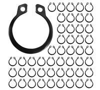 C-Clips Circlips Interne 50 Pièces Φ30 Anneaux de Retenue Externe Snap Métal Clips de Retenue pour Essieux, Arbres et Autres Pièces Mobiles, Noir