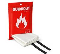 C CRYSTAL LEMON Couverture Anti-feu 100×100 cm en Fibre de Verre | Couverture de sécurité d’Urgence pour Cuisine (Feux de Graisse), Maison, Barbecue, Camping | Étui Mural avec Bandes de Traction