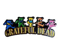 C&D Visionary Broche en métal avec logo « Grateful Dead Bear » - Rouge, noir, blanc
