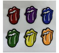 C&D Visionary Rolling Stones Mini Tongues Patch Set Rouge Orange Jaune Vert Bleu Violet