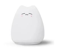 C DISTRIBUTION COLOR LIGHTING - Veilleuse Portable en Forme de Chat, 7 Couleurs LED, Silicone Souple, 12,5 cm de Haut