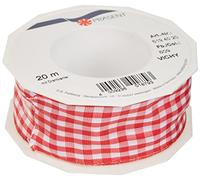 PRÄSENT C.E. Pattberg GmbH Co. KG 40 mm x 20 m Ruban en Taffetas Motif Vichy Rouge/Blanc