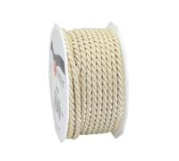 C.E. Pattberg MOSEL Ficelle crème, 25 m de Cordelette Tissée, Largeur 4 mm, Accessoire pour Décoration, Bricolage, Travaux Manuels et Emballage Cadeau