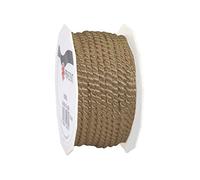 C.E. Pattberg MOSEL Ficelle taupe, 25 m de Cordelette Tissée, Largeur 4 mm, Accessoire pour Décoration, Bricolage, Travaux Manuels et Emballage Cadeau