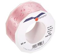 C.E. Pattberg Präsent Ruban de décoration Double Face en Satin avec Motif imprimé Pied de bébé Rose pâle 40 mm - 20 m