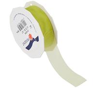 C.E. Pattberg SHEER citron vert Ruban en Organza scintillant et soyeux, Rouleau de 25 m, Largeur 25 mm, Accessoire de Décoration & Bricolage, Ruban Décoratif pour Présents et Table de Fête