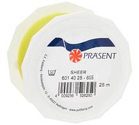 C.E. Pattberg SHEER jaune Ruban en Organza scintillant et soyeux, Rouleau de 25 m, Largeur 40 mm, Accessoire de Décoration & Bricolage, Ruban Décoratif pour Présents et Table de Fête