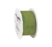 C.E. Pattberg SHEER olive (vert) Ruban en Organza scintillant et soyeux, Rouleau de 25 m, Largeur 25 mm, Accessoire de Décoration & Bricolage, Ruban Décoratif pour Présents et Table de Fête