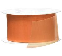 C.E. Pattberg SHEER orange Ruban en Organza scintillant et soyeux, Rouleau de 25 m, Largeur 40 mm, Accessoire de Décoration & Bricolage, Ruban Décoratif pour Présents et Table de Fête