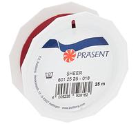 C.E. Pattberg SHEER rouge rubis Ruban en Organza scintillant et soyeux, Rouleau de 25 m, Largeur 25 mm, Accessoire de Décoration & Bricolage, Ruban Décoratif pour Présents et Table de Fête