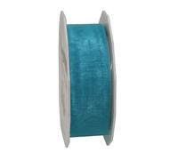 C.E. Pattberg SHEER turquoise Ruban en Organza scintillant et soyeux, Rouleau de 25 m, Largeur 25 mm, Accessoire de Décoration & Bricolage, Ruban Décoratif pour Présents et Table de Fête
