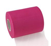 C.E. Pattberg VERONA rouleau de tulle magenta, 50 m de rouleau tulle blanc, largeur 112 mm, ruban décoration mariage champêtre, couture et emballage de cadeaux