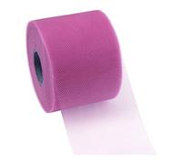 PRÄSENT Ruban de Tulle, Plastique, Magenta, 72mm-50m