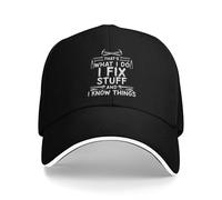 C’est ce Que Je Fais Je répare des Trucs et Je Sais des Choses Casquette de Baseball décontractée Printemps Trucker Chapeau Rock Chapeaux Hommes Femmes Y2k Casquettes de Baseball