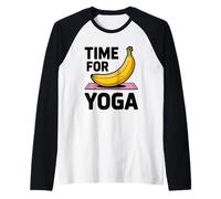 C est l Heure du Yoga Banane drôle Manche Raglan