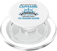 C’est Moi Le Capitaine Humour Drôle Marin Bateau Navigation PopSockets PopGrip pour MagSafe
