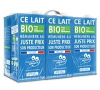 C’EST QUI LE PATRON Lait demi écrémé Pack de 6x1L