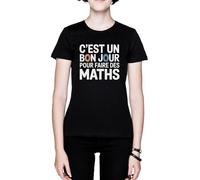 C’est Un Bon Jour pour Faire des Maths Noir Femme Black Women's T-Shirt Tee