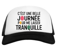 C’est Une Belle Journée pour Me Laisser Tranquille Un Verre Bière Agresser Tasse Casquette De Baseball Unisexe Blanche Et Noire Baseball Cap Unisex Black White