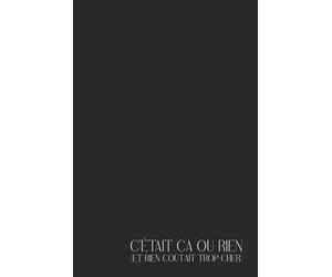 C’était ça ou rien (et rien coûtait trop cher) : carnet drôle et sarcastique de 80 pages lignées, parfait pour un Secret Santa, un collègue à humour ... qui mérite un cadeau inutile mais hilarant.