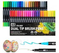 C Feutre aquarelle 48 couleurs Papeterie Peinture Brosse Pour Peindre Double Pointe Stylo Feutre Aquarelle Feutres Coloriage brosse