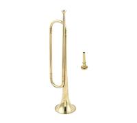C Flat Bugle Bugle Instrument de Marche en Laiton pour Corps de Batterie et Cérémonies Militaires avec Embouchure