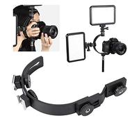 C Forme Double Chaussures Chaudes Flash Lampe Support Support Support pour caméra DV caméscope DSLR caméra