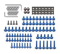 C-FUNN 137Pcs Carénage Boulon Kit De Fixation Clip Écrou Vis pour Sportbikes Moto - Bleu