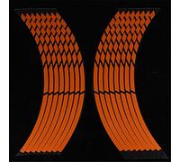 C-FUNN 16-18 Pouces Roue Autocollant Réfléchissant Rim Stripe Stickers Bande pour Voiture Vélo Moto - Orange