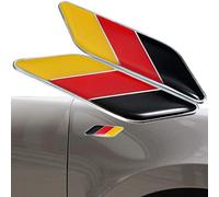 C-FUNN 2Pcs 3D Drapeau Allemand Autocollant Insigne Emblèmes Sticker Decor pour Voiture Camion Vélo Ordinateur Portable