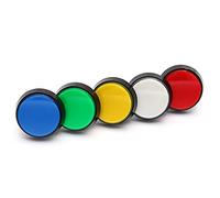 C-FUNN 5 Couleurs LED Lumière 60Mm Arcade Lecteur De Jeu Vidéo Bouton Poussoir - Rouge
