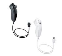 C-FUNN Contrôleur Nunchuck Classique pour Wii Wii U Noir Et Blanc Couleur - Sombre