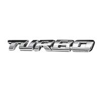 C-FUNN Turbo 3D Voiture métal Stickers Lettrage Badge Autocollant pour Auto Corps arrière hayon-Argent