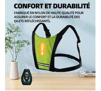 C Gilet réfléchissant 25x25cm 3 mètres distance télécommande gilet de sécurité gilet à bretelles clignotants contrôlable à