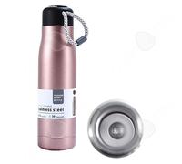 C Gourde isotherme inox 550ml bouteille isotherme acier inoxydable thermos inoxydable tasse isotherme portable vacuum flask rose