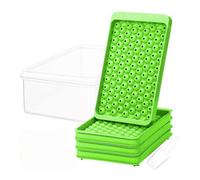 (C,Grass Green)Mini Ice Cube Tray with Shovel And Storage Box Easy Release Ice Mold 104 Cubes Ice Ball Maker for Freezer Chilling Drink Coffee Juice