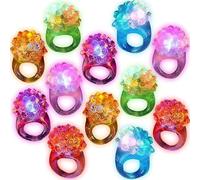 C&H Solutions Hnd® Novety lumière Clignotante à LED Jelly Bumpy Ring, pour fête, Cutumes, Anniversaire, Mariage, et n'importe Quelle Cérémonie.